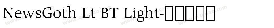 NewsGoth Lt BT Light字体转换